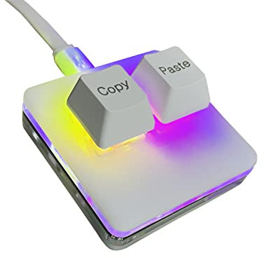 BTXETUEL Copia e incolla Tastiera a 2 tasti SAYO OSU Tastiera da gioco meccanica con una mano Tastiera da gioco meccanica Cherry Switch RGB retroilluminata Mini tastiera USB per macro o giochi ritmici