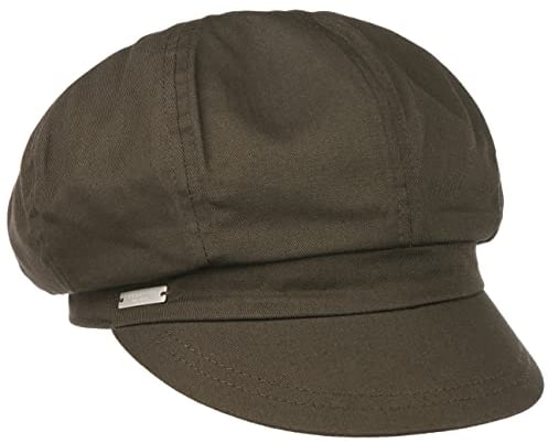 Seeberger Azalee Ballonmütze Damencap Newsboy-Mütze Balloncap Baumwollcap Sommercap Damen - mit Schirm, Futter Sommer Frühling-Sommer - One Size Oliv