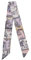 JERLA Unisex-Erwachsene Glas Haarband Seidenschal, Violettes Tier, 33.5×1.97