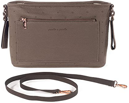 Pasito a Pasito. Bolso organizador para Carro de Bebé London. Bolsa Canastilla de polipiel. Práctico, elegante y espacioso para llevar lo necesario en el paseo. Color Marrón.