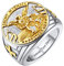 U7 Edelstahl St. Michael Siegelring Katholischer Schutzpatron Porträt Ring Herren personalisiert Statement Ring Großer Fingerring Modeschmuck Accessoire für Biker Rocker(Ring Größe 72)