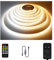 Striscia LED COB CCT 5 Metri, 2700K-6500K Striscia LED con Alimentatore, Telecomando RF, CRI>90, 608 LED/M, larghezza 10 mm, Dimmerabile Striscia LED per Camera da Letto, Decorazione Cucina