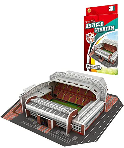 Georgie Porgy 3D Fußballstadion Puzzle Spielzeug Modell Bauen Baukästen für Kinder Geburtstagsgeschenke (Anfield Stadion 36 Stück)