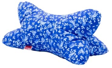 POWER INN Leseknochen groß ca. 44x23cm | Nackenkissen als Buchstütze und Lesekissen | 60° waschbar aus hochwertigem Designer-Druckstoff 100% Baumwolle | (44 x 23, Blau)