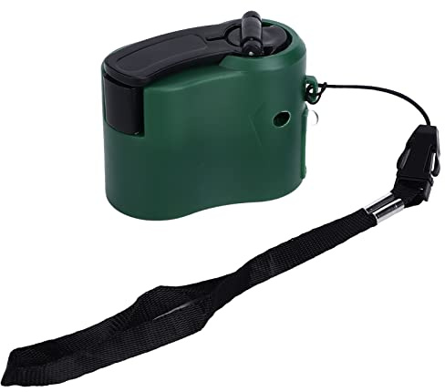 USB-Handkurbel-Ladegerät, 5,5 V, 600 mA, LED-Licht, tragbares Notfall-Ladegerät für Outdoor-Wanderungen