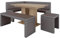 Eckbank Akiko mit Tisch und Bänken - Eckbankgruppe für Ihrem Esszimmer, Küche modern, Sitzecke, Essecke. Perfekt für Küche, Büro und Rezeption. Solide Verarbeitung (Soft 30, 168x128 rechts)