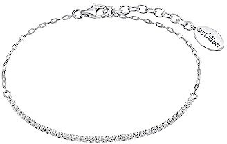 s.Oliver Armband 925 Sterling Silber Damen Armschmuck, mit Zirkonia synth., 17+2 cm, Silber, Kommt in Schmuck Geschenk Box, 2034273