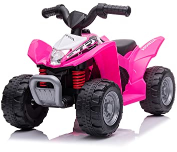 Sport1 Elektrisches Quad für Kinder, Nachbildung Honda TRX 250X, Kindermotorrad, 6 Volt, Geschwindigkeit 2,8 km/h, Maße: 65,5 x 38,5 x 43,5 cm, für Kinder bis 20 kg, wiederaufladbarer Akku, mit