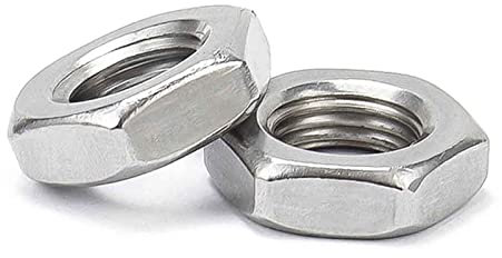 WILLWA 5/10 Stück Feingewinde M6 M8 M10 M12 M14 M16 Steigung 0,75/1/1,25/1,5 304 A2-70 Edelstahl Sechskant Sechskant dünne Mutter (Size : 10pcs M12x1)
