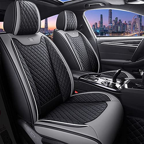 maiqiken Autositzbezüge Kompatibel mit Dacia Sandero Stepway Protektoren Kissen Automotive Sitzbezüge Grau-Schwarz (MH31)