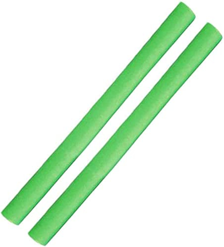 Lot de 2 tubes de nouilles de piscine solides en mousse pour enfants et adultes (5,1 x 149,9 cm, vert)