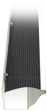Alu-Rex Regenrinnenschutz, Aluminium, Abflussschutz, kanadisch hergestellt, hält Blätter, Schmutz, Schnee und Eis draußen, Basisschutz, 4er-Pack, 24,4 m
