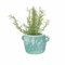Loberon Vase Elvin, von Hand gefertigt, in Handarbeit glasiert, charmanter Look, Blumentopf, Pflanzengefäß, Blumenvase, Terrakotta, blau