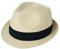 Comhats Herren Strohhut Sommerhut mit Sonnenschutz Panama Fedora Trilby Hut für Damen und Männer Faltbarer Strandhut Weiß M