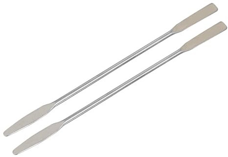 2 PCS Stainless Steel Lab Spatula, Lab Laboratory Mini Double-Ended Spatula, Lab Mini Double Ended Spatula, Micro Spatula, Semi-Micro Shovel Tapered Arrow End Flat Ends