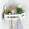 Zuvo No-Drill Shower Caddy with Suction Cups—Adhesive-Free Bathroom Shelf for Shampoo, Soap, Toiletries—Space-Saving Organiser (White)