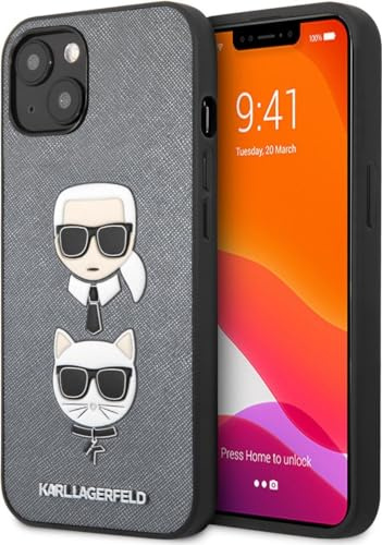 Karl Lagerfeld iPhone 13 Mini Handyhülle - Silber, PU-Material, Schutz, Back Cover
