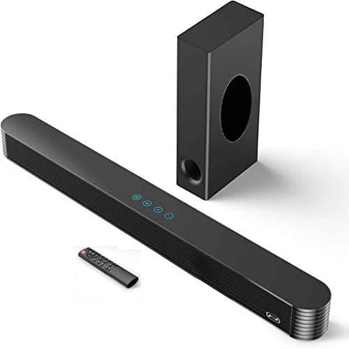 DLOETT 120W Bluetooth Speaker Home TV System Soundbar 3D Stereo Surround Sound Loudspeaker Subwoofer with Remote Control
