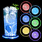Kaimeilai Bunt LED Untersetzer, Leuchtende Untersetzer Acryl Rund wasserdichte Leuchtuntersetzer, ON/Off Taste Getränke Untersetzer Set für Gläser Flaschen Partys Hochzeiten Bar Weihnachten Pub (6)