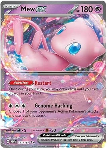 Mew ex 151/165 Double Rare Pokemon Card | Pokemon Scarlet & Violet 151 Set | Titan Authenticated