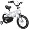 Begoniape 14 Zoll Kinderfahrrad ab 3-6 Jahren, Einstellbar Kinder Fahrrad mit Stützrädern und Kettenabdeckung, Weiß KinderFahrrad für Jungen Mädchen Kinder