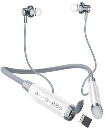 Bluetooth Headphones in Ear Wireless with Neckband Waterproof Sports Headphones with Microphone Magnetic Wireless Earbuds Headphones Headsets Wireless Earphones with Cable Neckband for Running Jogging
