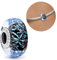 Purhole Charms Blau Murano Glas Charm Armband Charm Clip Charms Anhänger Stopper, Beads für Damen