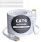 Mygatti 30 Metri CAT6 Cavo Ethernet per Esterno/Interno-bianco,cavo di rete Internet Gigabit,resistente,impermeabile,posa diretta,per fotocamera POE,cat 6 cavo patch LAN RJ45+25 fascette