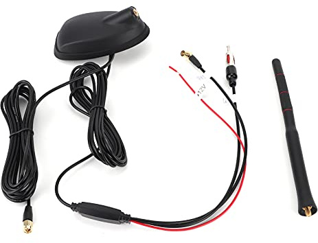 Car DAB FM GPS Antenna, Car Radio Aerial Strong Reception, Universal, Easy Installation DAB GPS FM Antenna with Top Roof Mount Turn Assemblies