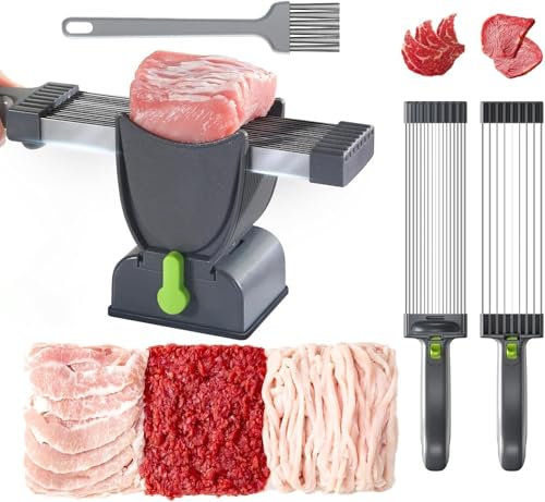 Meat Slicer for Home,for Fresh Meat, Adjustable, Meat Cutter Machine, Meat Cutter Manual, Food Slicer for Beef Pork Salmon for Home Cooking BBQ