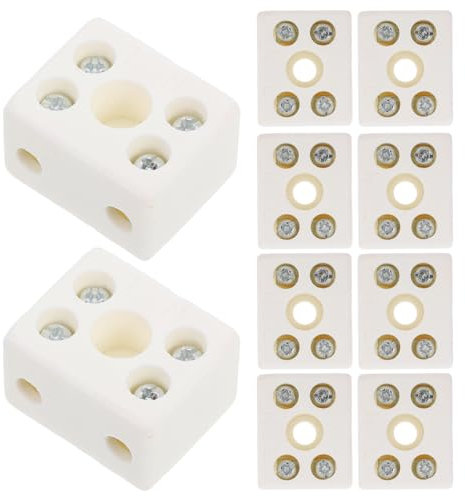 jojofuny 10pezzi Morsettiera Ceramica Per Ad Connettori Per Alta Temperatura Per Applicazioni Industriali e Elettriche