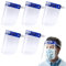 5 Pezzi Visiera Protettiva Professionale Visiere Protettive Trasparente Face Shield in Policarbonato Regolabile Visiera Protettiva da Lavoro Anti-polvere Anti-nebbia per Uomo Donna