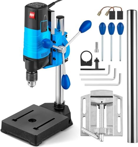 Bonvoisin Trapano a Colonna da Banco 1200W, 6 Velocità Variabili, Massima 2800RPM, Diametro di Foratura 35mm, per Fai da Te/Lavori Domestici/Lavorazione dei Metalli (EU)