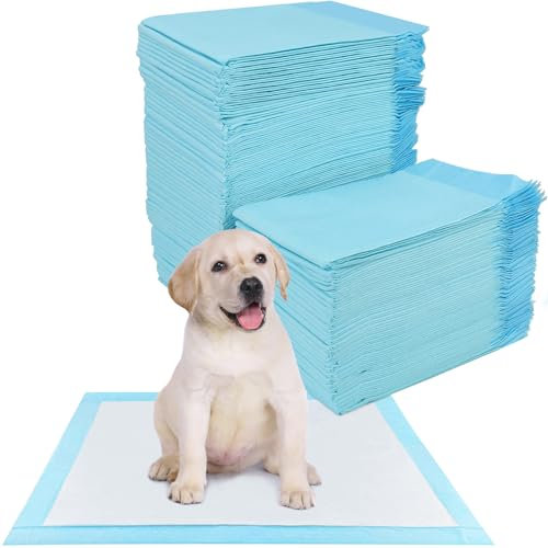 YAMAIDUO 100 Stück Trainingspads für Hunde und Welpen, 33 x 45cm Welpen Unterlagen, PIPI Matten für Hunde, Welpenunterlagen Auslaufsicheres 5-lagiges Design, mit Schnell Trocknender Oberfläche