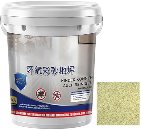 Epoxid-Bodenbeschichtung | Hochglanz-Marmoreffekt-Beschichtung - Schnelltrocknender Anstrich Fleckenabweisende Lackierung für Innenbau Keller Außenbereich Beton Haus Garagen