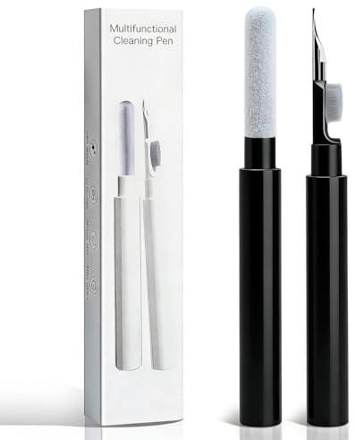 Earphone Cleaner Cleaning Kit, New Generation Earpods Cleaner Kit | La Brodée Multifunctional Ear buds Cleaning Pen for Headphones Earphones Keyboards Camera Lens Cell Phones - Black
