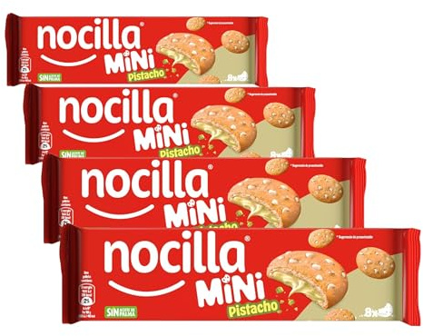 Nocilla Mini Galletas de Pistacho, 64 Gramos, 8 Unidades (Paquete de 4)