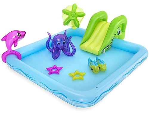 piscina gonfiabile, Piscina gonfiabile fuori terra con coperchio, grande piscina for esterni, giardino, estiva for bambini