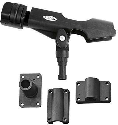 FLADEN Sea Fishing Boat Anti Corrosion Plastic Rod Holder - with 3 Multi Mount Brackets for Screw Fittings [25-1233]