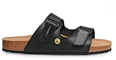 Abeba Unisex-Erwachsene Nature ESD-Pantoletten, Schwarz, 40 EU