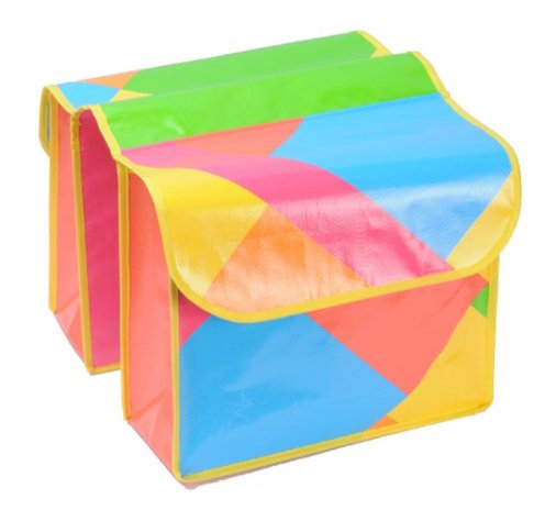 Fahrradtasche Gepäckträgerdoppeltasche bunt Gepäckträgertasche Fahrrad Tasche NEU