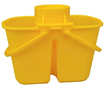 SECCHIO STRIZZATORE DOPPIAVASCA (Con strizzino - 2 vasche sporco pulito da 15 Lt) - in omaggio 1 pacco (100 guanti) in TPE