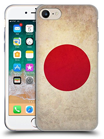 Head Case Designs Japan Japanese Nisshoki Vintage Flags Gel Case [Military Grade Protection] Compatible with Apple iPhone 7/8 / SE 2020 & 2022 and Compatible with MagSafe