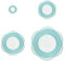 Kochblume Stretch-ii 4er Set | Ø 4-10,5cm Stretch-ii | Frischhaltedeckel | Universaldeckel | Premium-Silikon | Hitzebeständig | Spülmaschinenfest | Farbe: eisblau
