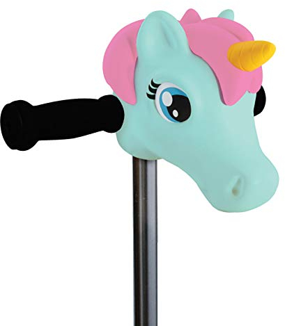 Scootaheadz Roller Einhornkopf: Scooter Kopf Zur Personalisierung Von Kinder Tretrollern - Ab 3 Jahren - Lenker Einhorn In Mint Grün - Micro Scooter Zubehör Für Roller Mädchen