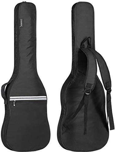 CAHAYA Electric Guitar Bag Gig Bag 6mm Padding Padded Backpack with Reflective Bands Soft Guitar Case Black CY0225
