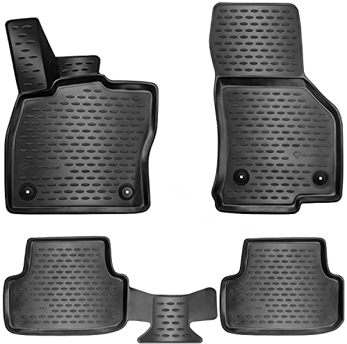 ELMASLINE 3D Gummimatten Set für SEAT/Cupra ATECA Baujahr 2016-2025 | Extra hoher Rand - Fußmatten Zubehör