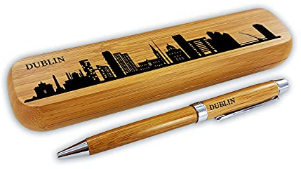 die stadtmeister Kugelschreiber-Set Bambus Skyline Dublin