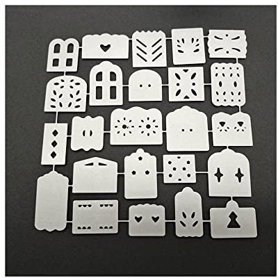 Uteruik Metall-Stanzschablonen für Türen, Fenster, Prägeschablonen, Schablone für Kartenherstellung, DIY, Scrapbooking, Album, Handwerk