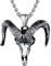 U7 Skull Pendant Men Stainless Steel Baphomet Necklace For Men Women 22 Inch Adjustable Chain Satanic Pentagram Gothic Necklaces Jewellery